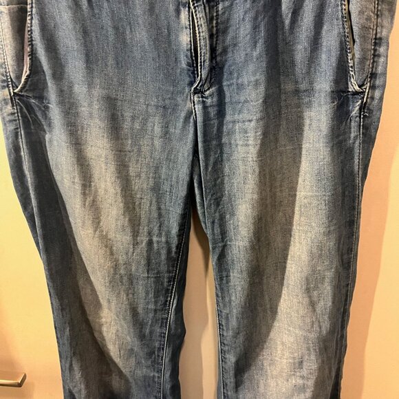 Anthropologie HOLDING HORSES Soft Chambray Denim Wide Leg  Trouser Jeans Size 26 - Picture 2 of 9